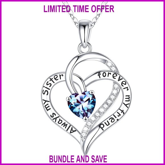 Sterling Silver Birthstone Necklace 18